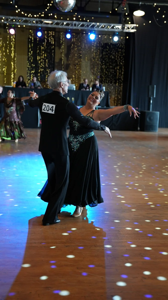 A couple setting up for International Ballroom